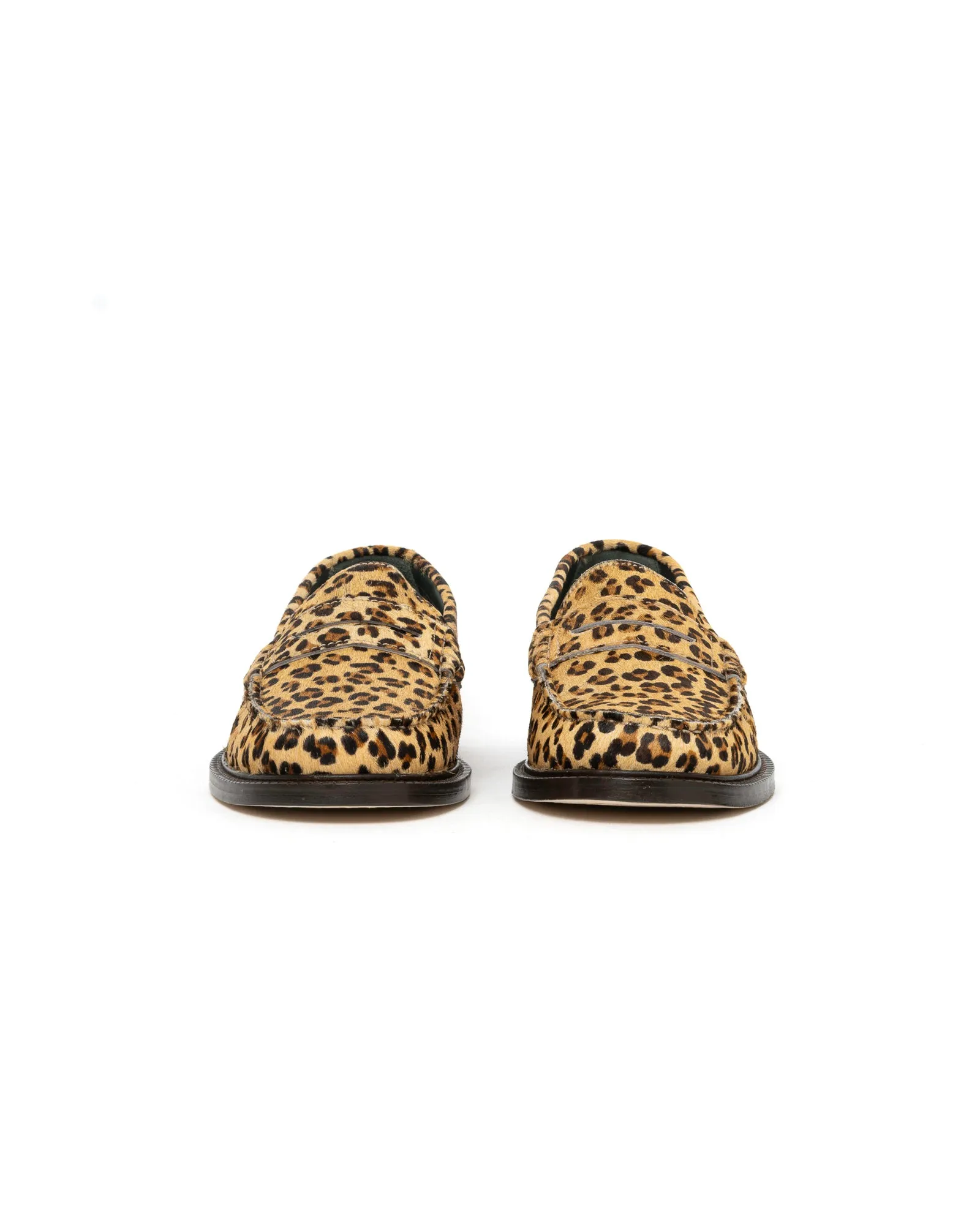 Vinny's Yardee Mocassin Loafer Pony Hair Leopard