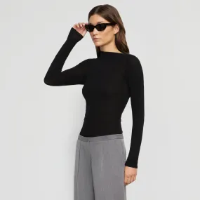 Vittoria Asymmetric-Neck Ruched Tee