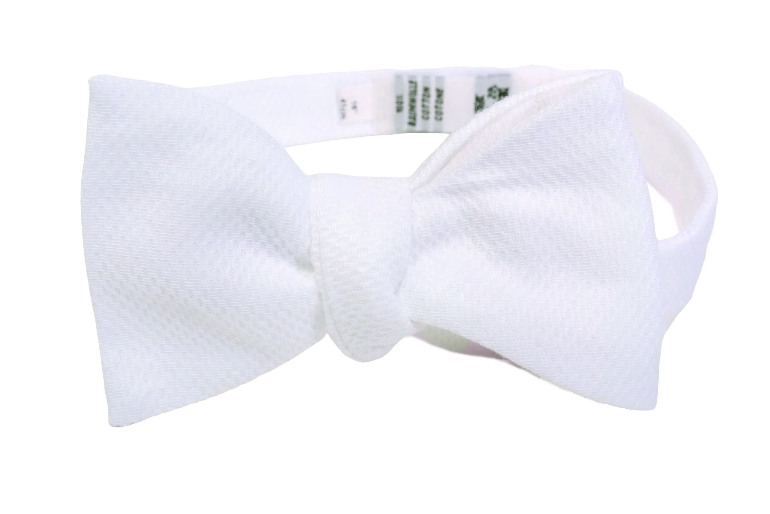 White Butterfly Marcella Pique Bow Tie