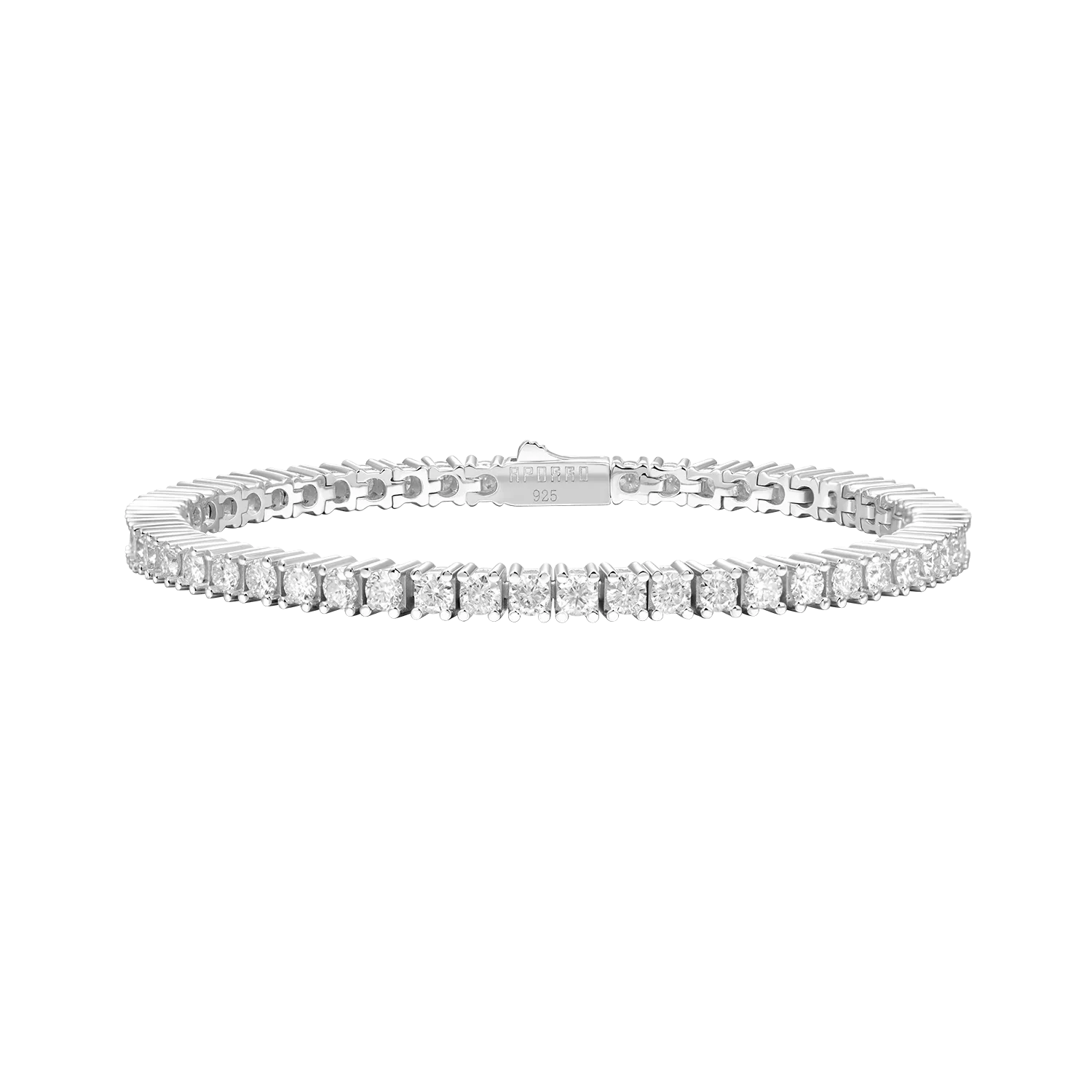 White Gold Iced Tennis Bracelet - 3mm