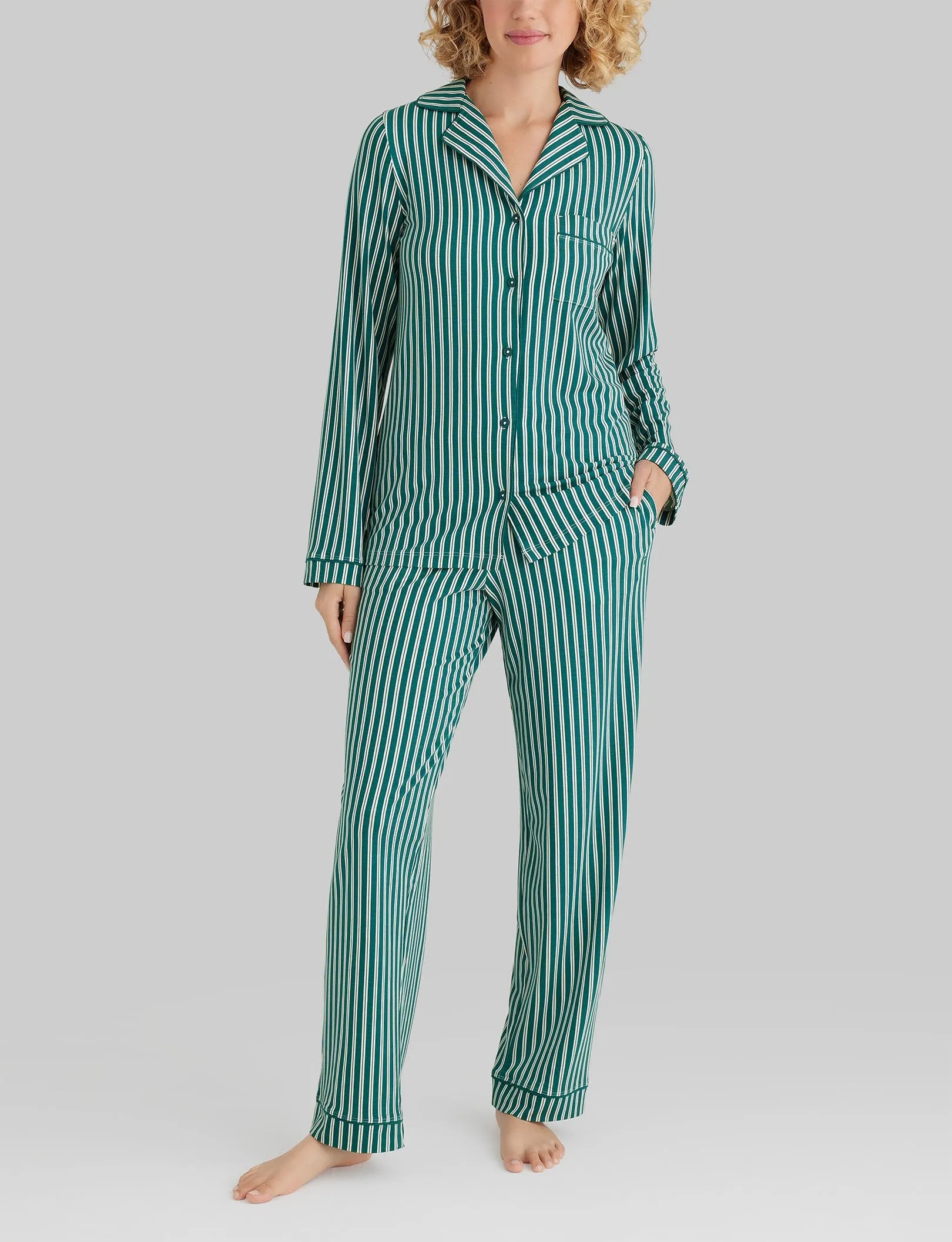 Women's Downtime Long Sleeve Pajama Top & Pant Set