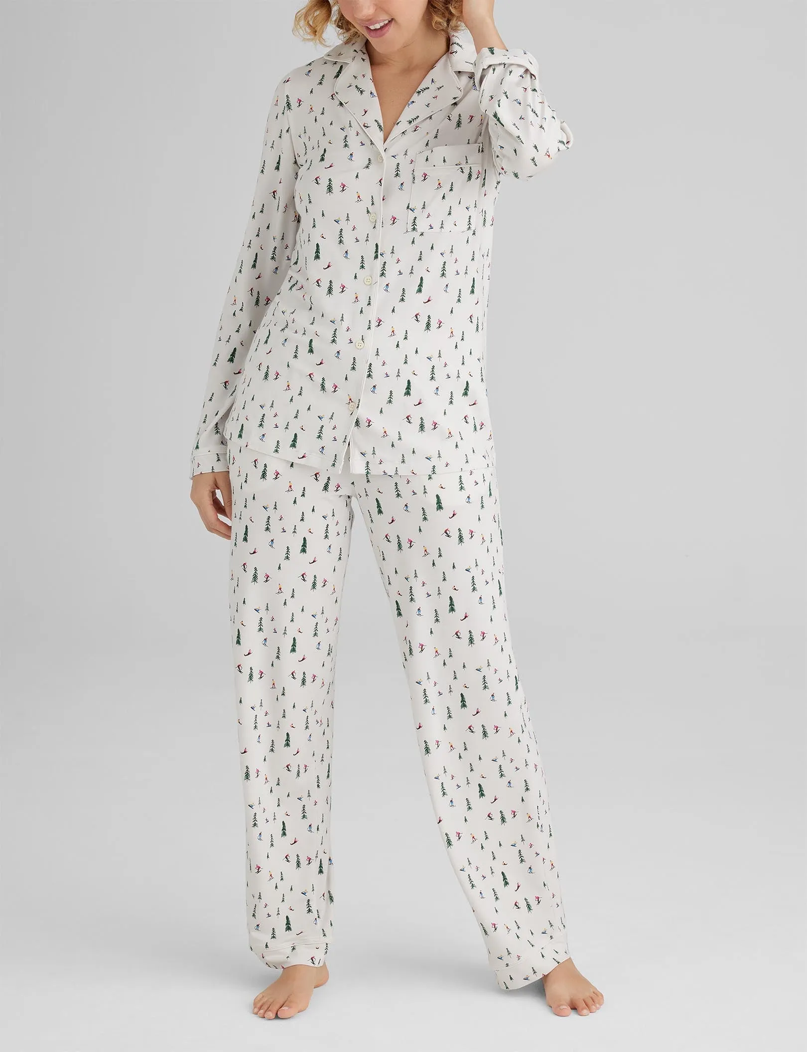 Women's Downtime Long Sleeve Pajama Top & Pant Set