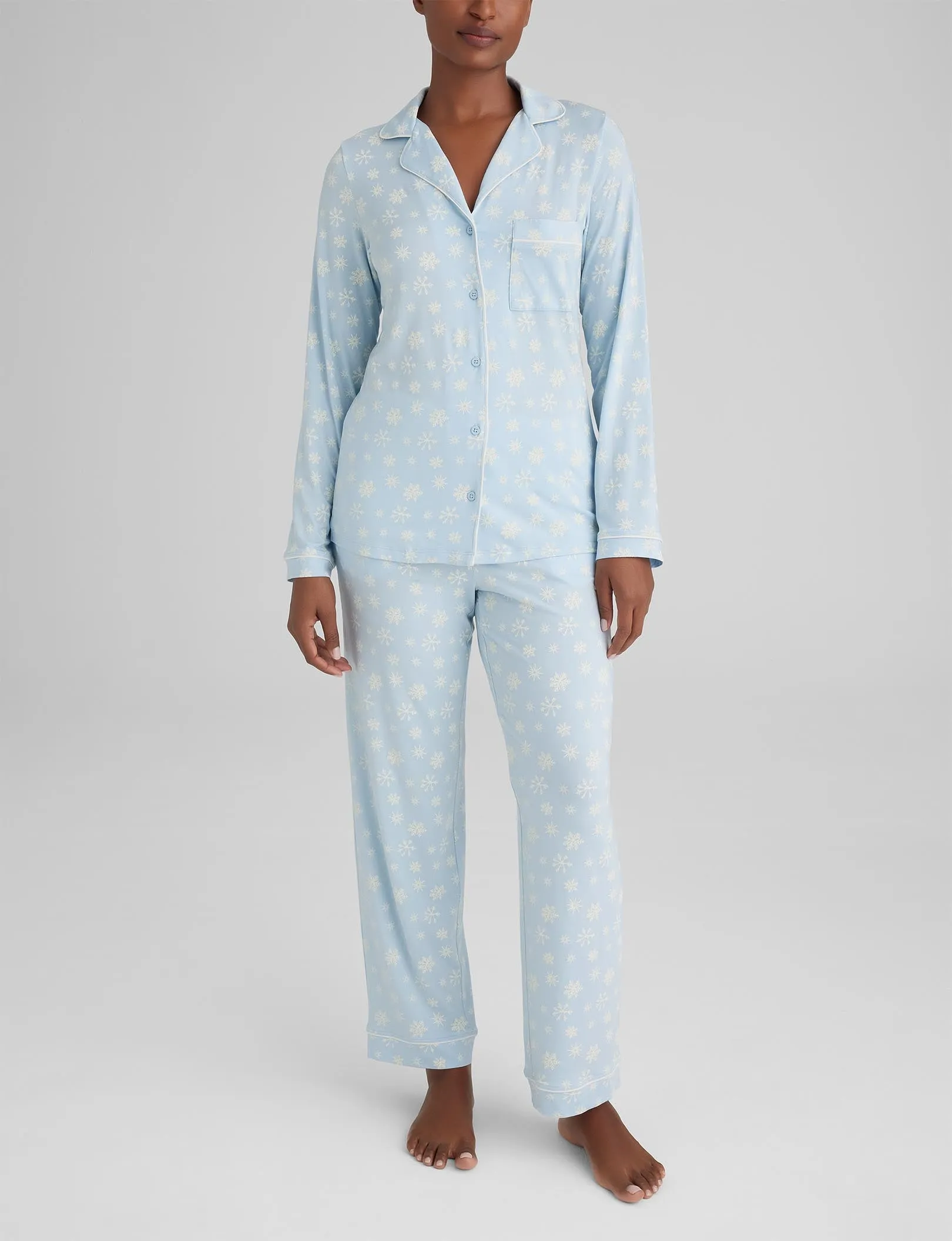 Women's Downtime Long Sleeve Pajama Top & Pant Set