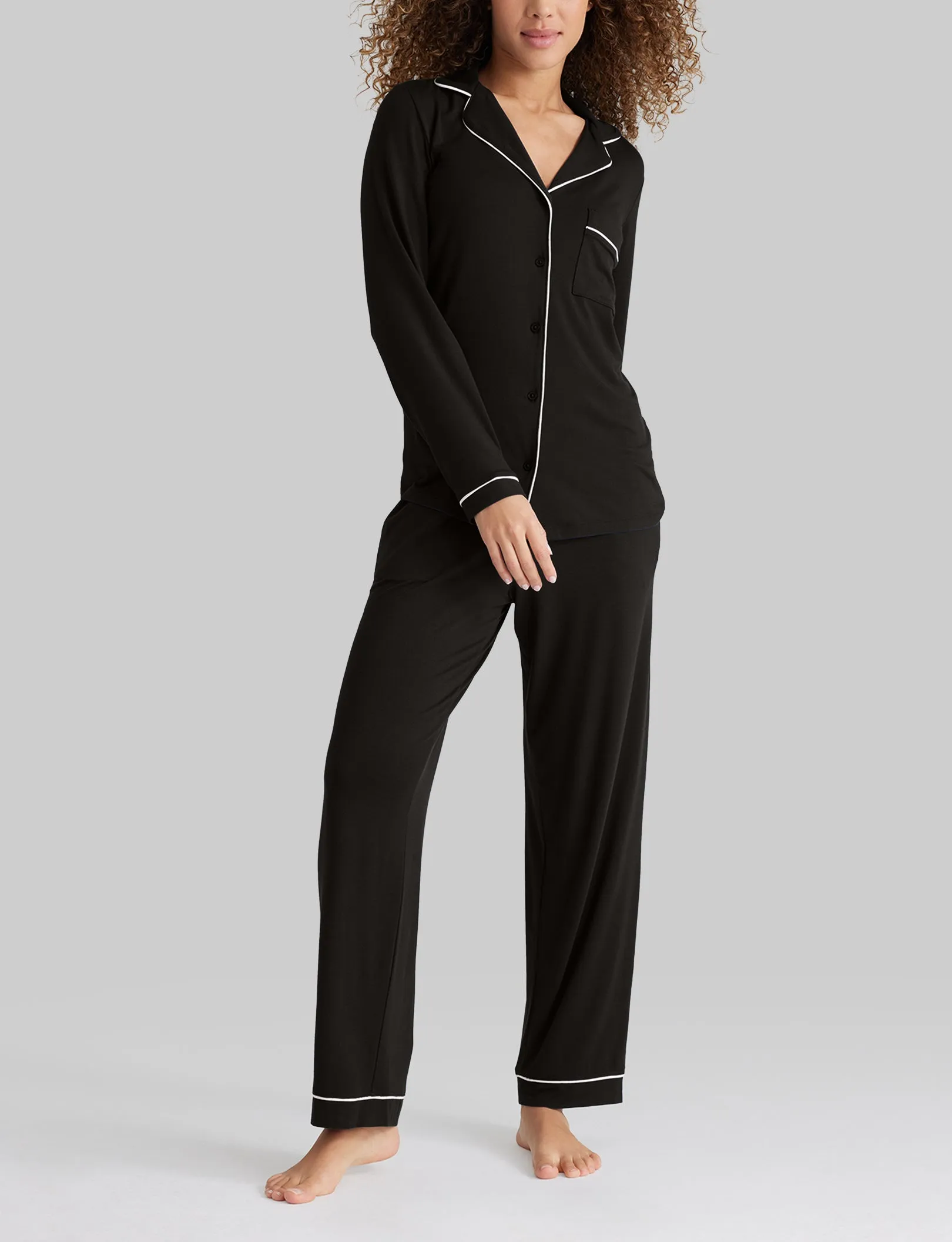 Women's Downtime Long Sleeve Pajama Top & Pant Set